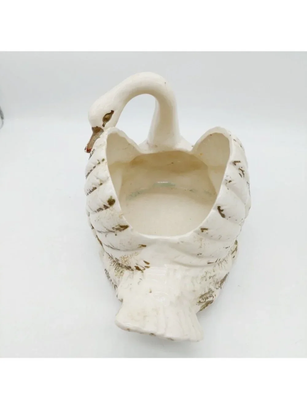 Swan Dish Planter Figurine Made in Japan Hand Painted Read